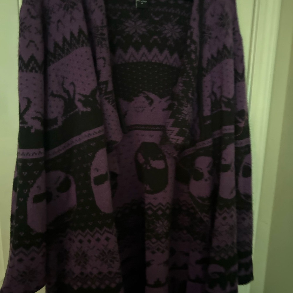 NBC purple cardigan